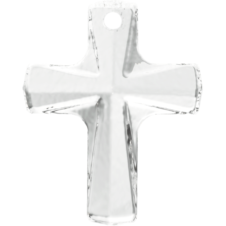 Swarovski Crystal Pendants - 6860 - Frosted Cross